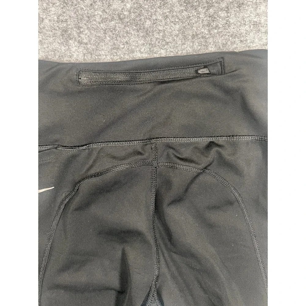 Nike Dri-FIT Running Leggings XS Black Mesh‎ Panels Pocket